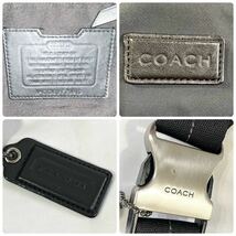 【美品】 正規品 コーチ COACH ナイロン ショルダーバッグ 肩掛け 斜め掛け クロスボディ 黒 ブラック ポシェット サコッシュ 鞄 かばん_画像10