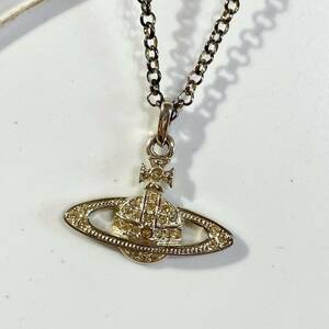 [ beautiful goods ] regular goods Vivienne Westwood Vivienne Westwood necklace pendant o-b rhinestone gold Gold accessory 