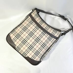 正規品 バーバリー Burberry ショルダーバッグ ポシェット サコッシュ ノバチェック ベージュ ブラウン 茶色 ポシェット 肩掛け 斜め掛け