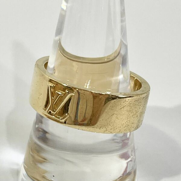 【美品】 正規品 ルイヴィトン Louis Vuitton 指輪 リング インスティンクト 21号 Lサイズ ゴールド 金色 アクセサリー モノグラムロゴ