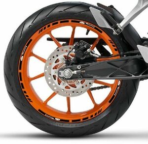 即納可 17インチ リムステッカー ブラック KTM RC125 390 DUKE 125 790 690 SMC R ENDURO 1090 1290 スーパーデューク R/GT アドベンチャー