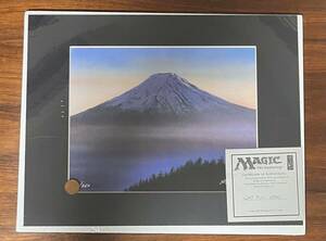 サイン入りアートプリント 複製原画 山 富士山/Mt.Fuji MTG magic Edward P. Beard, Jr
