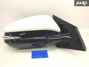 【点灯OK】 トヨタ 純正 ZSU60 ハリアー 後期 ドアミラー サイドミラー ウインカー 右 右側 運転席側 10ピン ホワイト系 即納 棚J-7