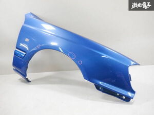 日産 純正 WGC34 WGNC34 ステージア 後期 フロント フェンダー 右 右側 運転席側 青メタ系 即納 棚2F-H-1