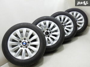 ●【歪み無し!!】 BMW 純正 E90 320i 3シリーズ 16インチ 7J +31 シルバー PCD120 5H ZEETEX ZT1000 205/55R16 16y 4本 棚X-4