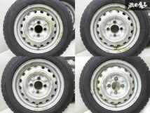 ●【バリ溝! 23y スタッドレス!!】 DUNLOP WINTER MAXX WM02 155/65R13 73Q 4本 13インチ 4.50B +40 PCD100 4H スチールホイール 棚O-5_画像7