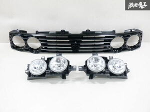 Mitsubishi Genuine H58A Pajero Mini リンクス フロントGrille ヘッドLight leftright set 丸目4灯 Black塗装 即納 棚29-1