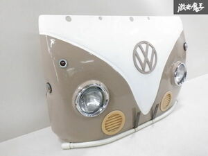  after market Manufacturers unknown KV3 KV4 Sambar wagen bus specification front bumper FRP aero light / turn signal attaching white × light brown group immediate payment shelves 2F-G-11