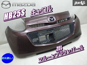 【取り付けOK!!】 マツダ 純正 HB25S キャロル H22年式 フロントバンパー 71771-64LA カラー ZEL 割れ無し 外装 即納 在庫有 棚2F-F-2