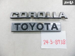 トヨタ 純正 KE70 TE70 AE70 カローラ エンブレム 2点セット 75441-12240 旧車 当時物 COROLLA 即納 棚9-4-D