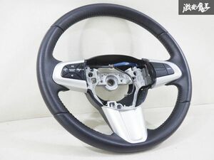 ダイハツ 純正 LA150S ムーヴ ステアリング ハンドル GS131-15760 黒系 ウレタン スイッチ付 実働車外し 直径 約37cm LA160F ステラ 棚