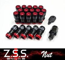 ☆Z.S.S. スチールナット レーシングナット レヴォーグ ZC6 BRZ WRX S4 ZN6 86 スバル 20本 アルミカラー付き M12×P1.25 新品 即納 ZSS_画像1