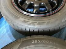 激安即決！タイヤ＋ホイール！RADIANCE 16-7J 5H/114.3 ET55 + 205/60R16 中古4本 ジェイド/ステップワゴン！HM000919_画像9