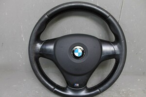 BMW 116i 1シリーズ 右ハンドル LCI 後期 (E87LCi UE16 UD) 純正 ハンドル ステアリングホイール ホーンパット レザー Mスポーツ p041797