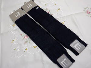 dunhill Dunhill gentleman for summer knee-high socks / socks long horn z2 pair collection 25. dark blue cotton 100% business socks 