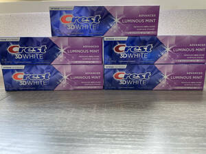 [ free shipping ] 104g 5 pcs set Crest 3D Luminous Mint Whitek rest 3Druminas whitening advance tooth paste Colgate