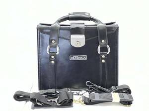 14292 貴重 良品 Bronica レザー バッグ ブロニカ ケース 皮 BAG ハードケース