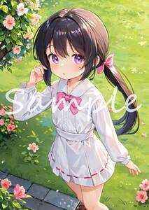 [1点物 A4 高画質 アートポスター ラミネート加工] 光沢紙 美女 美少女 グラビア イラスト アニメ 下着 かわいい 女の子 ロリ BG601