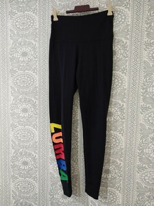  complete sale * regular goods *ZUMBA* colorful Logo × black long leggings beautiful goods S size 