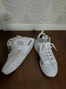  regular goods * complete sale *ZUMBA*Air funk Dance shoes white × Aurora silver 25cm US8 have been cleaned 