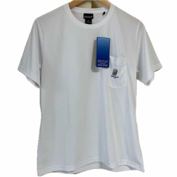 マーモット　ポケット付き　レディース　Tシャツ　XL 白　吸水速乾　UV 抗菌防臭　未使用新品