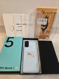 美品　OPPO Reno5A シムフリー　アイスブルー