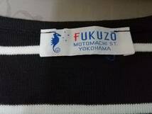 ★★『FUKUZO』横浜元町フクゾー《綿アクリル・ノースリーブワンピース》ブラックボーダー・サイズMフリー　 ☆USED・極美品☆ ★★_画像3