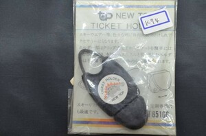K0074★NEW TOP★チケットホルダー　T65100　ブラック　フリー