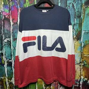 FILA フィラ 長袖Tシャツ ロングカットソー size M