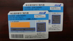 【一円スタート】　ANA株主優待券　2枚セット　番号のみ通知可　2024年5月31日まで有効　⑫