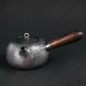 ★新品未使用★ 南部鉄器 鉄壺 コーティングなし 手作り鉄 やかんを沸かす お茶の道具 600MLの画像2