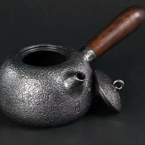 ★新品未使用★ 南部鉄器 鉄壺 コーティングなし 手作り鉄 やかんを沸かす お茶の道具 600MLの画像8