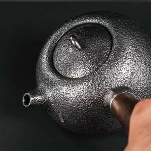 ★新品未使用★ 南部鉄器 鉄壺 コーティングなし 手作り鉄 やかんを沸かす お茶の道具 600MLの画像5