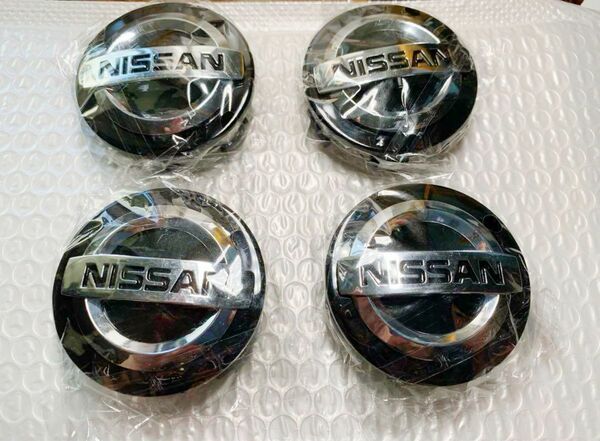 新品未使用 日産　NISSAN ホイールセンターキャップ 直径60MM 4個セット　ブラック