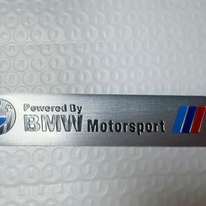 BMW M アルミ製　エンブレム　ステッカー　シルバー　1枚