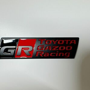 トヨタ GR TOYOTA GAZOO Racing 金属製　 エンブレム　ブラック レッド　 1個