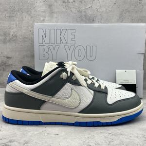 新品未使用/希少●NIKE ナイキ Dunk Low ダンクロウ　シボ革加工 BY YOU オリジナルカラー D07423-900 ブルー　ベージュ　ホワイト　グレー