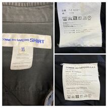 送料無料 N 104【COMME des GARCONS SHIRT コムデギャルソン】フランス製 FZ-B021 コットン 長袖 シャツ ブラック SIZE XS_画像9