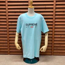 送料無料 N 115【Supreme シュプリーム】21SS Est.1994 TEE 半袖 Tシャツ ターコイズ SIZE L_画像1