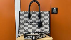 【極めて美品】マイケルコース ミレラ レザー 2way ショルダーバッグ トートバッグ MK総柄 オープントップ 鞄 MICHAEL KORS CE-2301