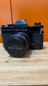 ASAHI PENTAX アサヒ ペンタックス SPOTMATIC F スポットマチック フィルムカメラ シャッター切れます レンズ Super-Takumar 1:1.8/55 