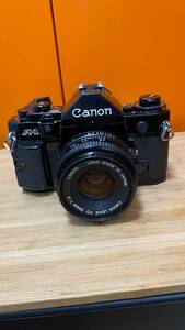 キャノン A-1 フィルムカメラ シャッター切れます CANNON レンズ FD 50ｍｍ 1:2 動作確認済