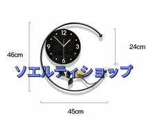 掛け時計 シック 立体装飾 おしゃれ かわいい インテリア 北欧 モダン 静音 連続秒針 ガラス 文字盤 壁掛け 時計 ウォール クロック_画像9