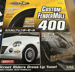 カスタムフェンダーモール　汎用品　JFM-03　4ｍ（1本入り）軽/スモールコンパクト車　未使用品