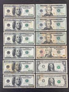 [ summarize set ( total 672 dollar )] America American dollar old note note [100 dollar .×6 sheets / 20 dollar .×3 sheets / 10 dollar .×1 sheets / 1 dollar .×2 sheets ]