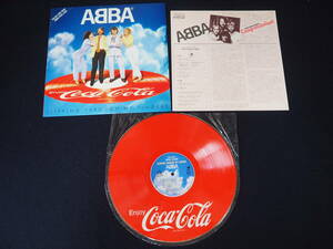 LP盤レコード【アバ／スリッピング・スルー】非売品 ABBA COCA-COLA SUPER RECORD 解説カード付 LPレコード 昭和レトロ