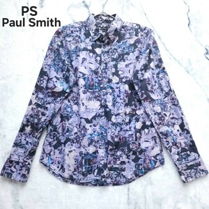 PS Paul Smith ピーエス ポールスミス 花柄 長袖シャツ Mサイズ オシャレ 人気 かっこいい コットン 綿 極美品