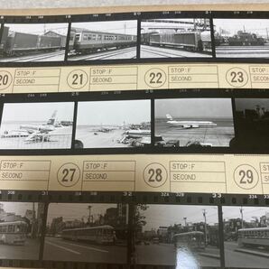 鉄道ネガ 路面電車 古い写真フィルム37コマ ベタ焼き写真37枚 昭和42年 電車・飛行機の画像9