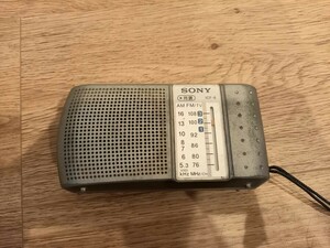 SONY FM AM 2BAND RADIO ICF-8 コンパクトラジオ ラジオ 中古 保管 現状品 k1070