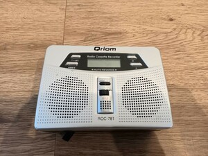 Qriom ラジオカセットレコーダー ROC-781 AM/FM ラジオ カセットテープ 中古 保管 現状品k1129